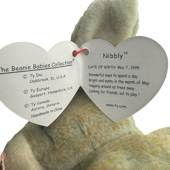 Ty Beanie Babies Nibbly Bunny Plush Toy - Picture 4 of 6
